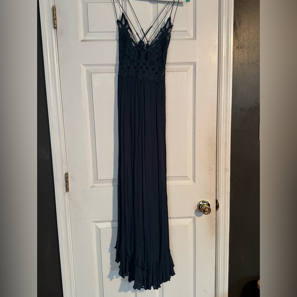 Free People Adella Maxi Slip Turquoise